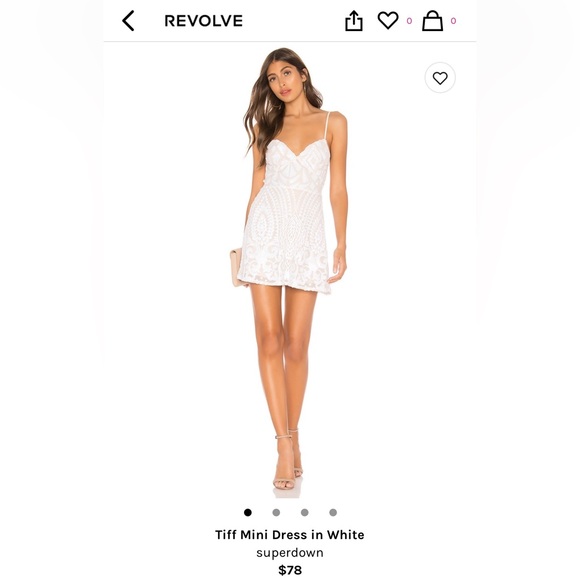 REVOLVE Dresses & Skirts - NWOT- Superdown Tiff White Sequin Mini Dress Revolve